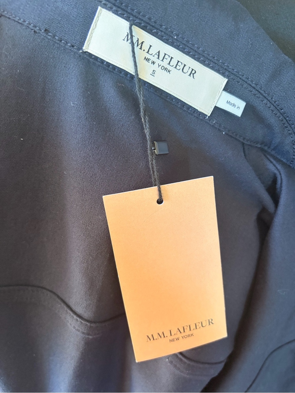 Classic Cropped Navy Button-Up Jacket - Picture 3 of 6